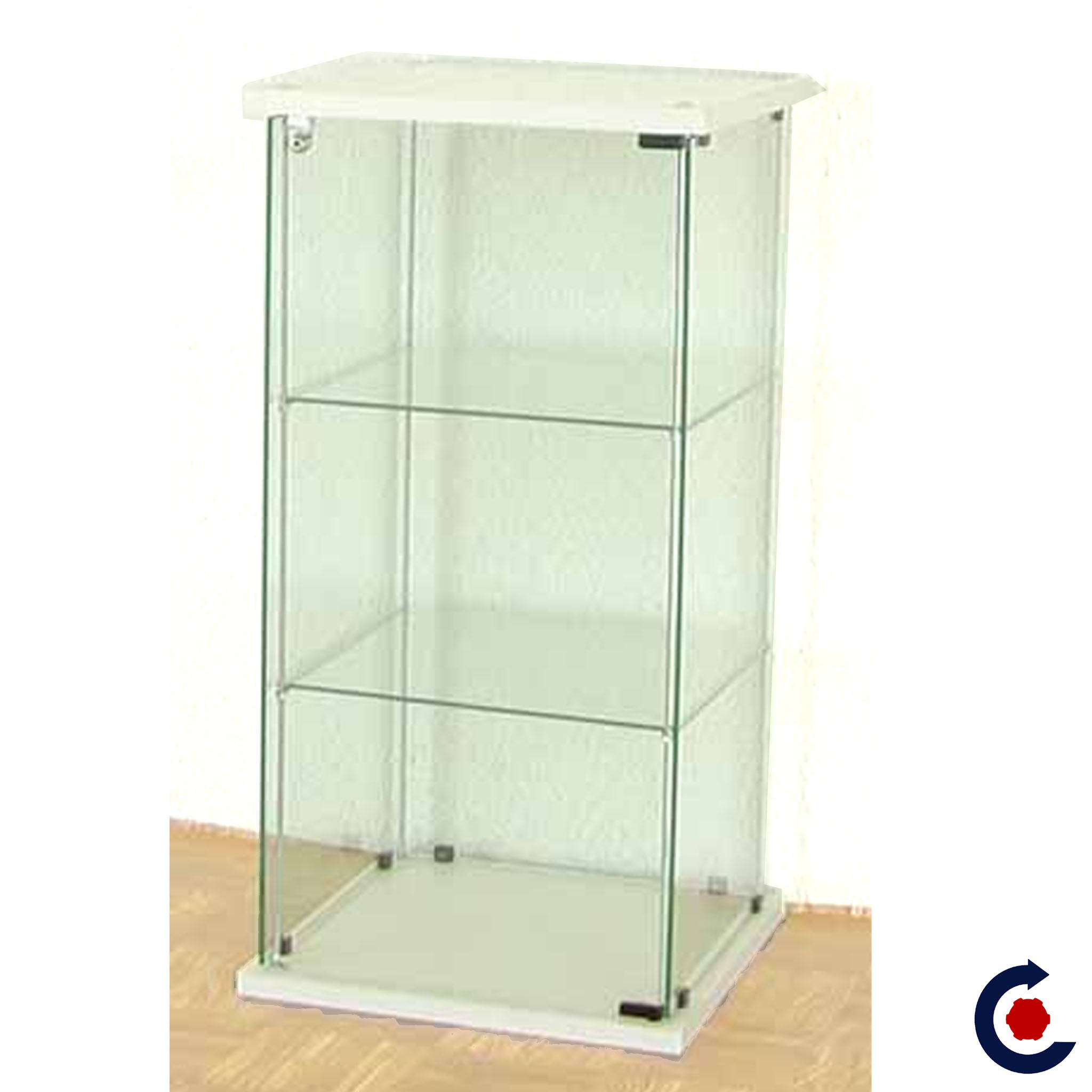 Vitrine verre trempé tablettes réglables