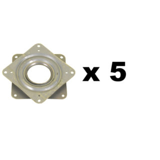 Square manual turntable 76x76 mm in pack of 5