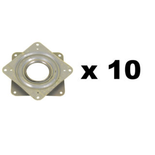 Square manual turntable 76x76 mm in pack of 10