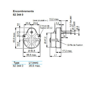 Crouzet 82344.0  8 tr/min - 220 Vac sens inv