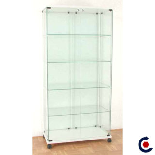 Tempered glass display case with 4 adjustable height shelves. Fantastic Motors