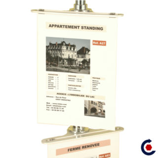 Porte‑affiche pour totem d’affichage A4/A5 – support PLV métal